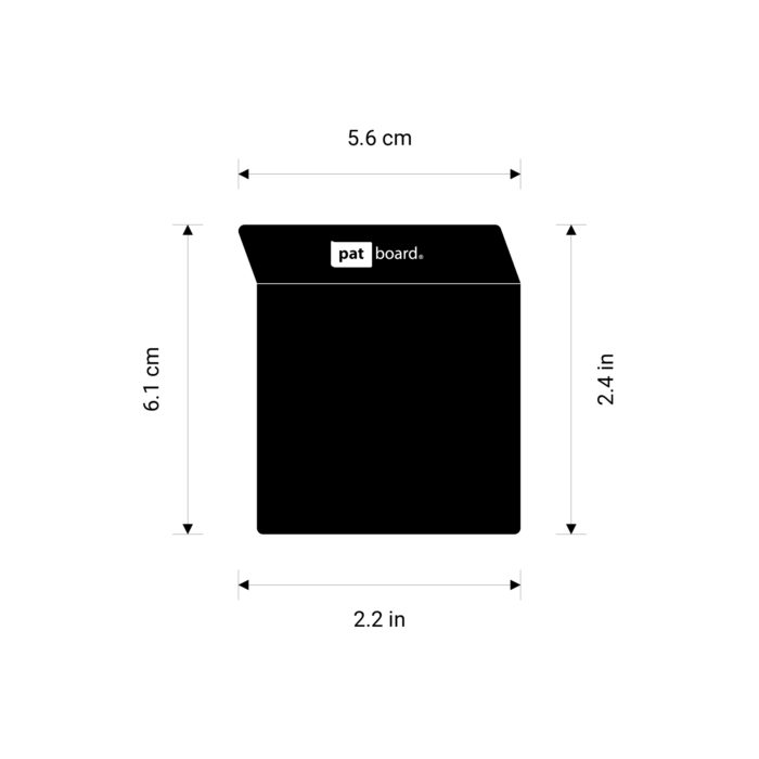 PATboard Carte d'étiquetage de petite taille magnétique - En centimètres et en pouces