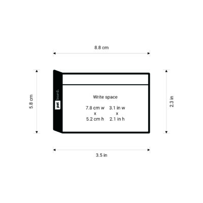 PATboard TASK kaarten Small - In centimeters en inches