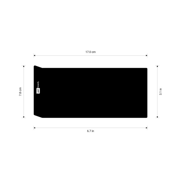 PATboard Tamaños de las tarjetas de columna - En centímetros y pulgadas