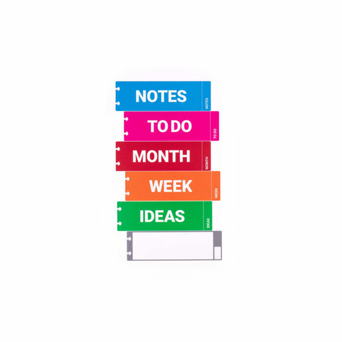 pestañas separadores notas para hacer mes semana ideas cuaderno reutilizable productividad rocketbook páginas cuaderno escritura bullet journal planner