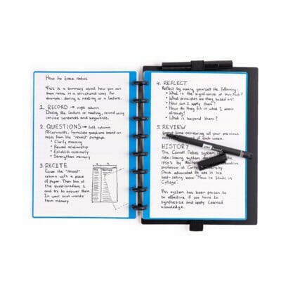 discbounds 28mm grote zwarte schijven herbruikbare notebook rocketbook duurzaam schrijven ideeën productiviteit creativiteit planner bullet journal